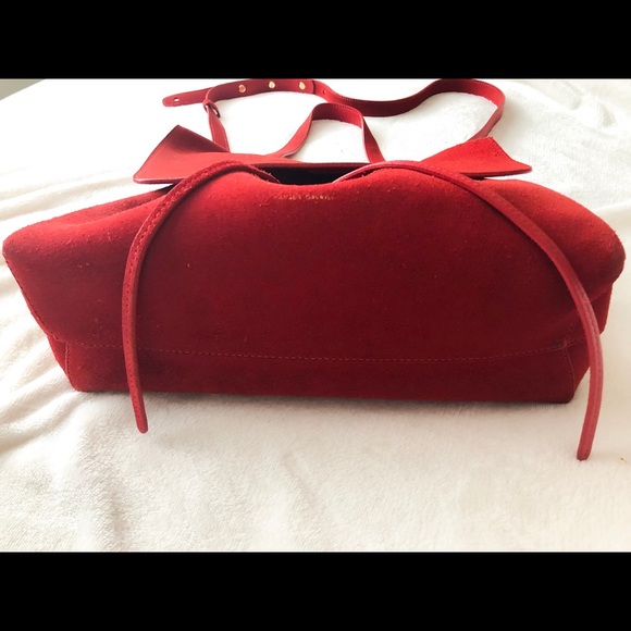 ❤️1DAY SALE❤️Red Suede Mansur Gavriel Lady Bag - Picture 6 of 8